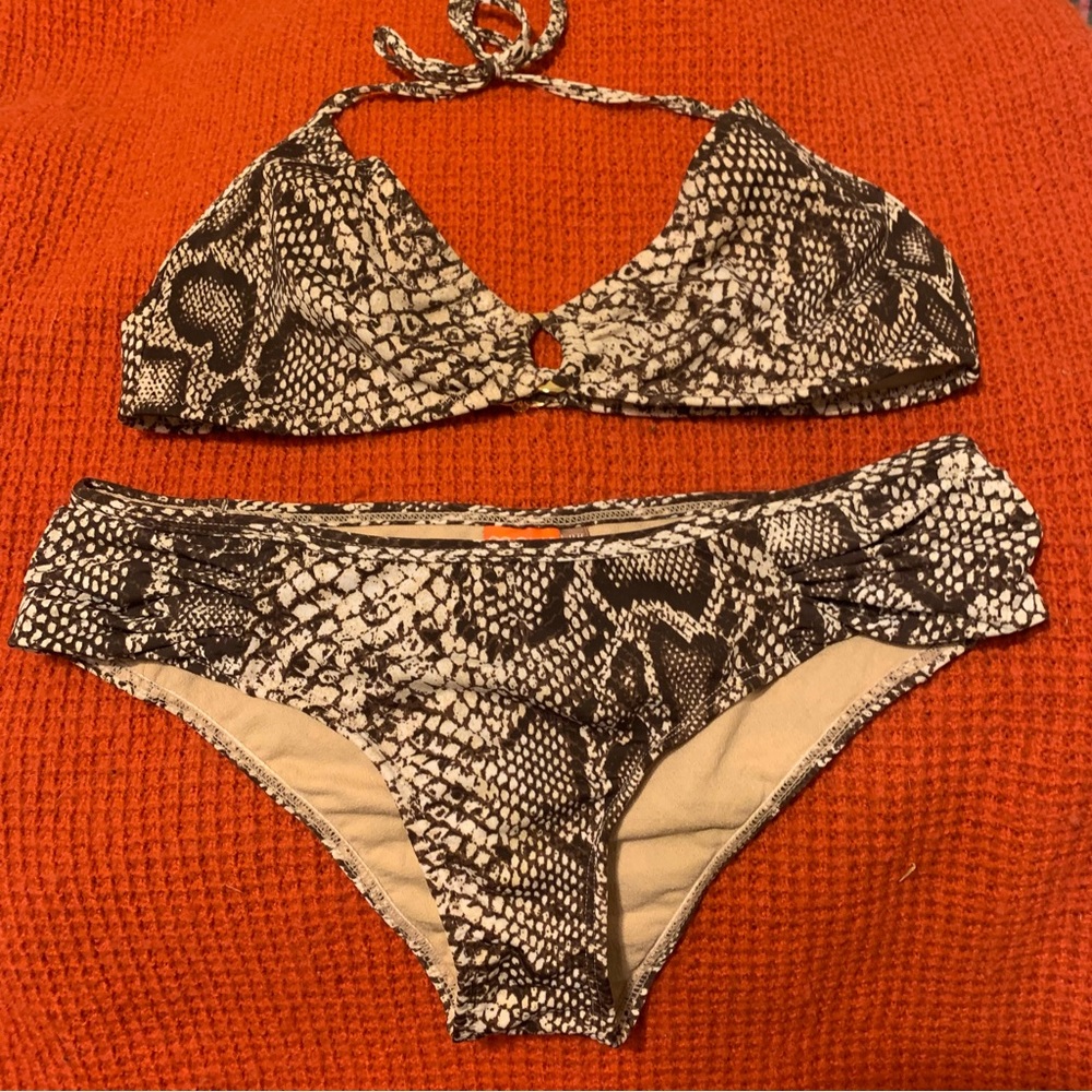 Snake Print Bikini Set